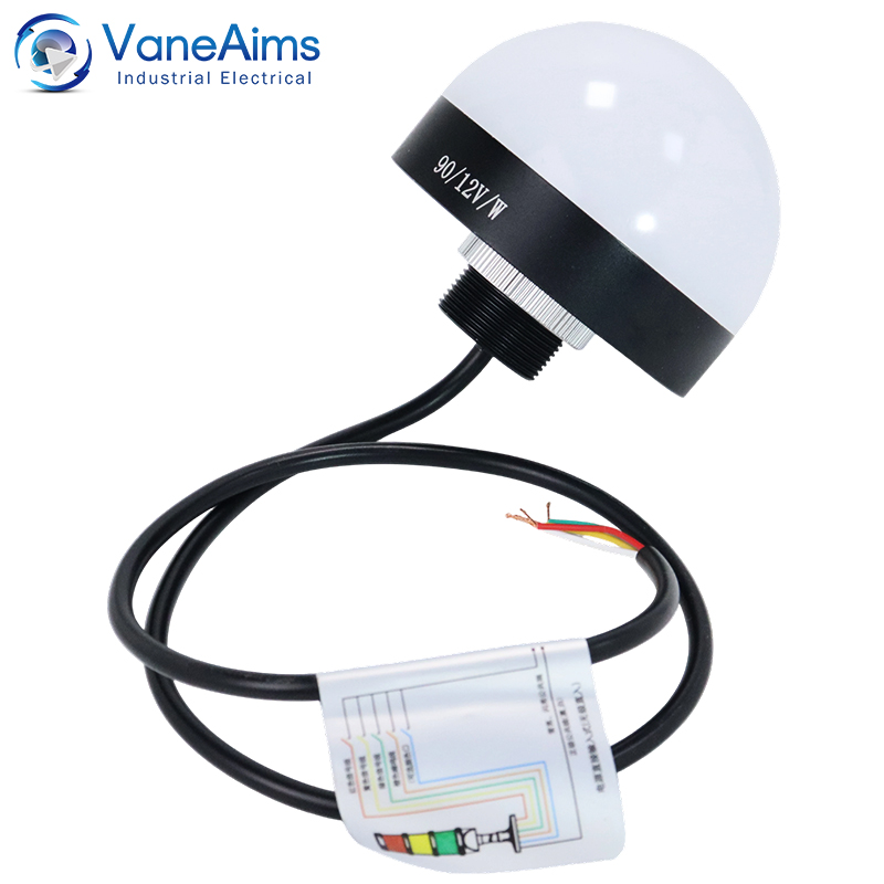 90 ミリメートルトリコロール警告灯 12 V 24 V 防水半円形 LED 点滅注意ビーコン工作機械信号灯安全のため