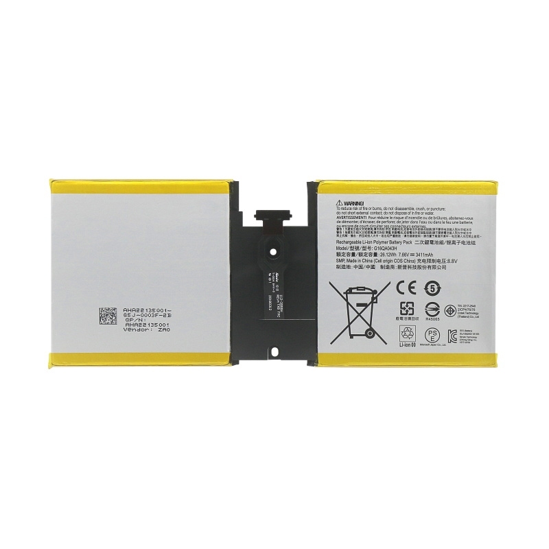 G16QA043H ノートパソコン用バッテリー Microsoft Surface Go 1824 4415Y タブレット PC シリーズ 2ICP4/76/76 26.12Wh 3411mAh 7.66V