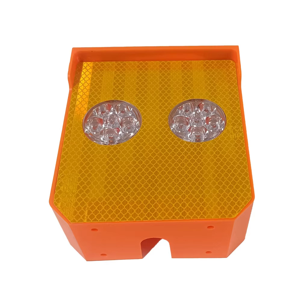 太陽光発電 LED キャットアイ ストロボ 交通障壁警告灯 屋外建設交通安全庭装飾用