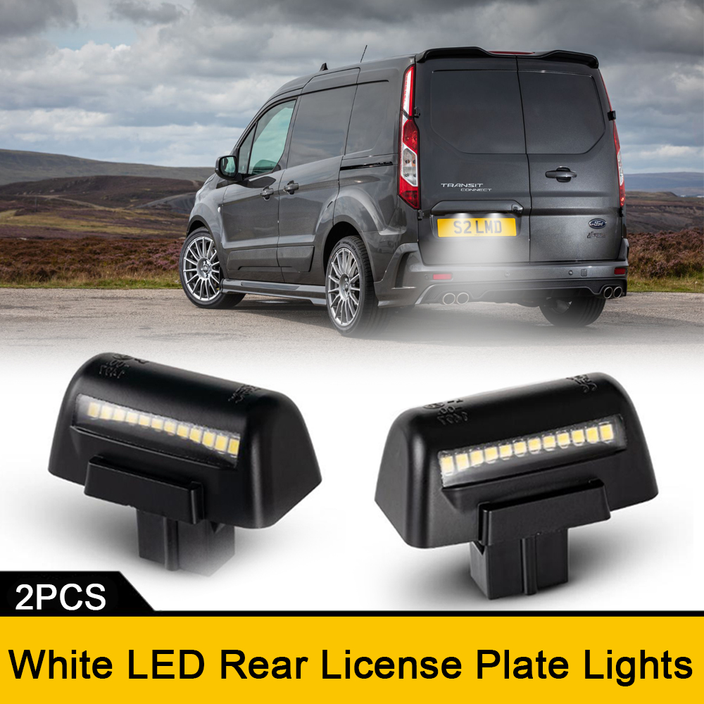 2x フォード トランジット コネクト 2002-2013 トランジット MK5 MK6 MK7 1985-2014 6000K ホワイト LED リアライセンスナンバープレートライトエラーなし