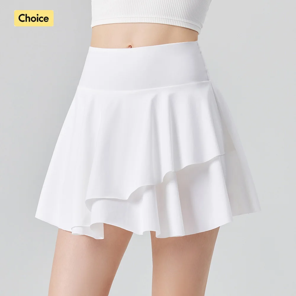 日焼け止めテニススカート ショートパンツ付き 女性用 ハイウエスト 日焼け止めとプリーツスカート ゴルフ スコート ヨガドレス レギンス付き
