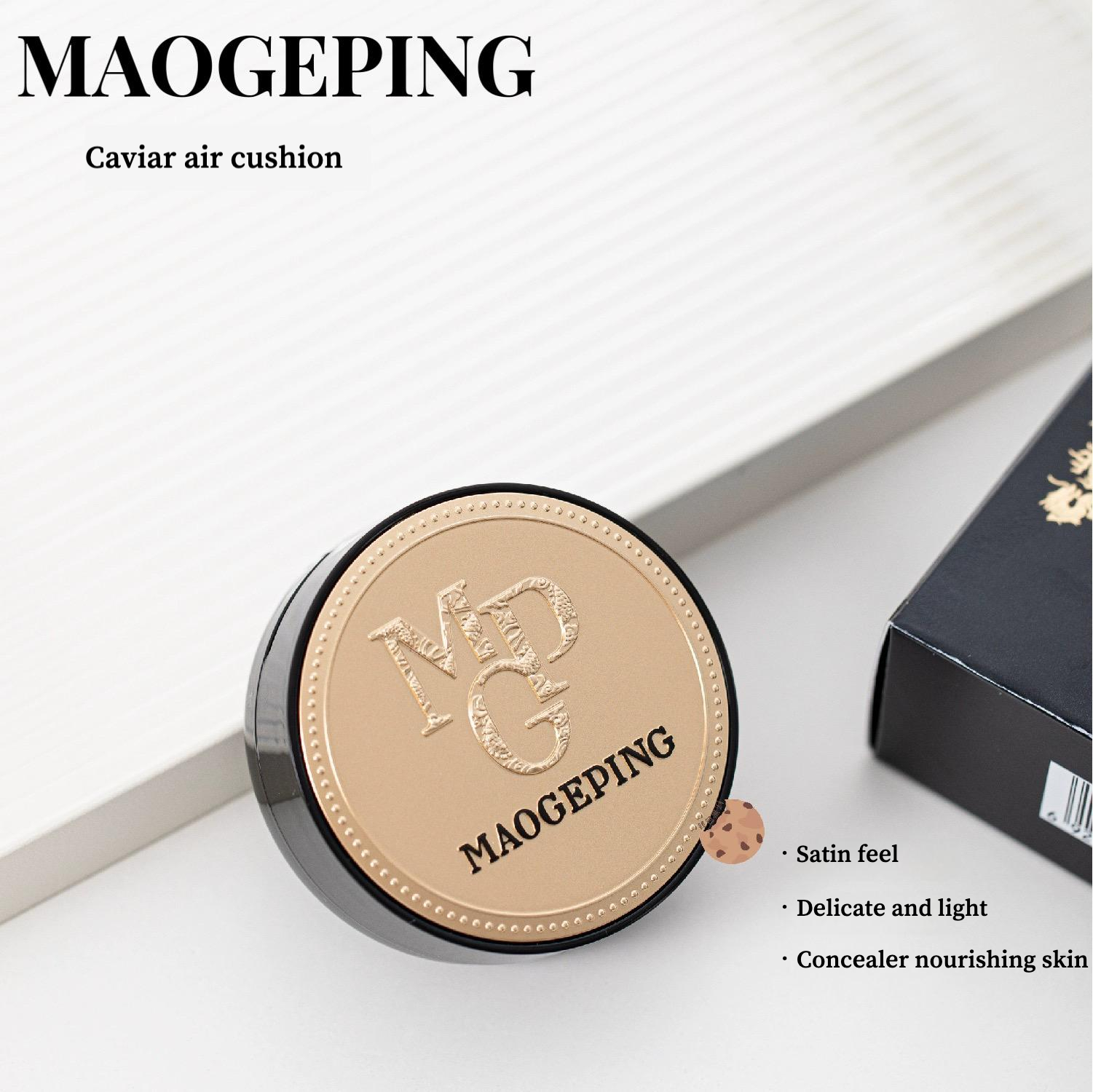 Maogeping エアクッション豪華なキャビア完璧なリキッドファンデーションコンシーラー保湿スキンケアメイクアップ Bb クリーム 8 グラム
