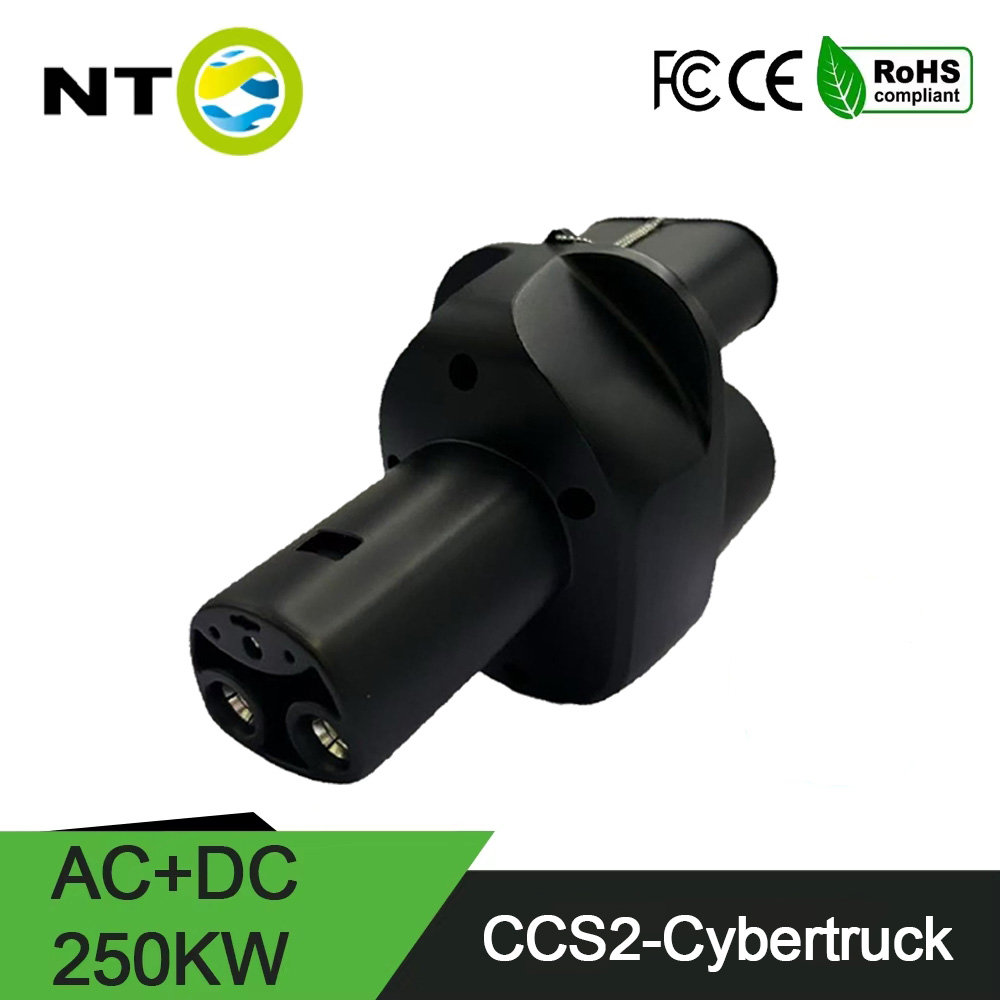 Cyber​​truck 用 EV 充電器アップグレード 2-in-1 CCS2/Type2 to NACS 充電アダプタ 250KW DC 急速充電 20KW AC 充電ステーション