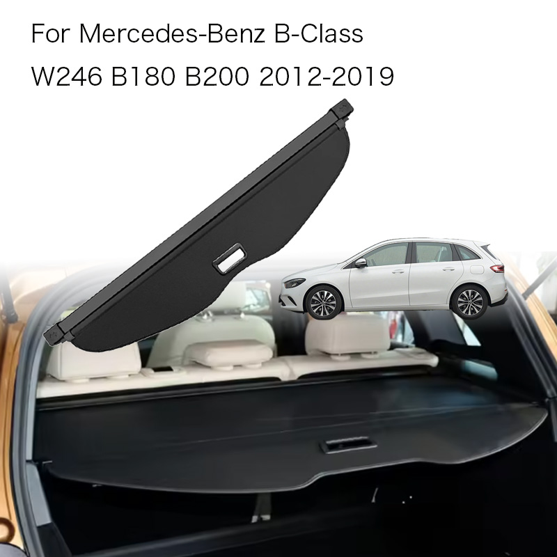 自動トランクカーテンオーガナイザーカバーメルセデス · ベンツ W246 B180 B200 2012-2019 B クラス車の貨物カバートランクリアラック荷物