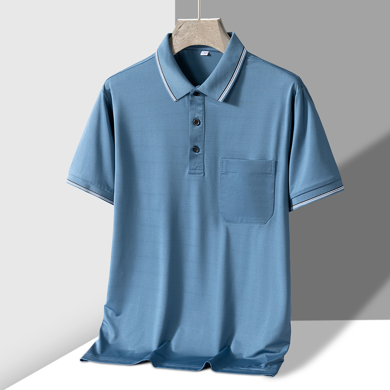 TFETTERS ポロ メンズ Tシャツ パパ用 半袖 ターンダウンカラー ビジネス シワ防止 リアルポケット デザイン ポロシャツ 男