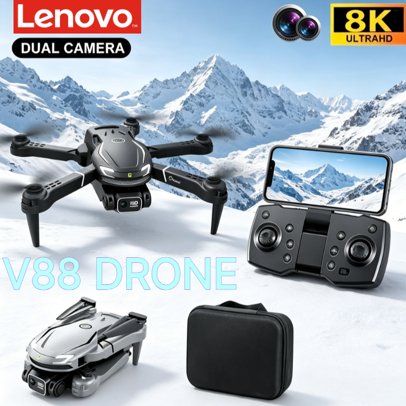 2026 新しいレノボ V88 プロフェッショナル GPS ドローン 8K HD デュアルカメラ 5G WIFI FPV RC 折りたたみ式 Quadcopter UAV 航空機おもちゃ