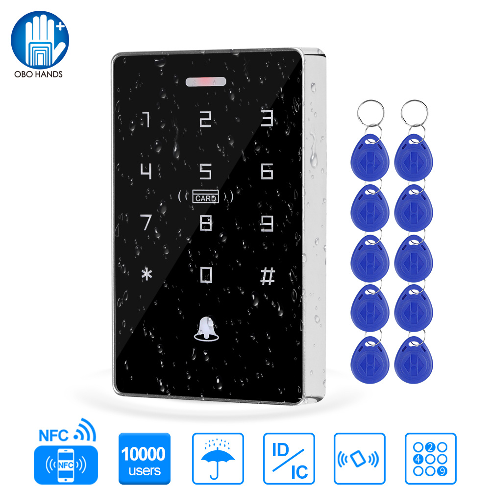 NFC デュアル周波数 125KHz 13.56MHz RFID キーボード IP68 防水アクセス制御キーパッドタッチパスワードドアロックシステム WG26/34