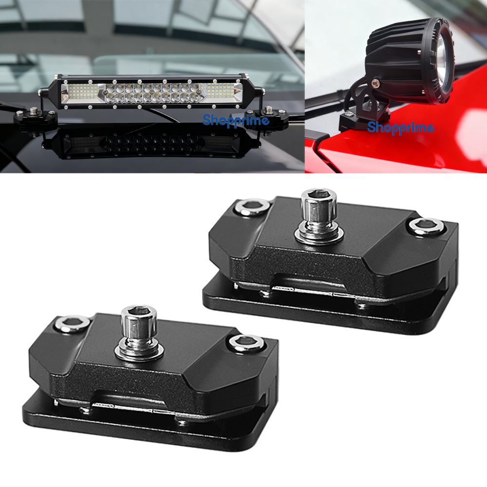 ユニバーサル車のボンネットスポットライトベースライトブラケット取付クリップフード LED ワークライトマウントクランプバーブラケットオフロード 4x4
