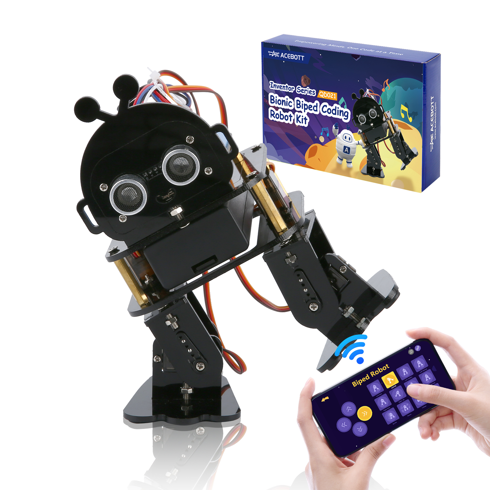 ACEBOTT バイオニック二足歩行ロボットキット Arduino ESP32 DIY ダンス電子玩具アプリ制御スクラッチ Blockly プログラミング