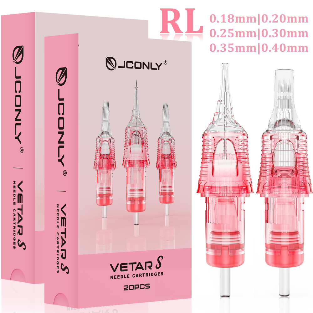 JCONLY PUM タトゥーカートリッジニードル 20 個滅菌済み RL タトゥーニードル眉毛アイライン唇メイクアップタトゥーマシン用品