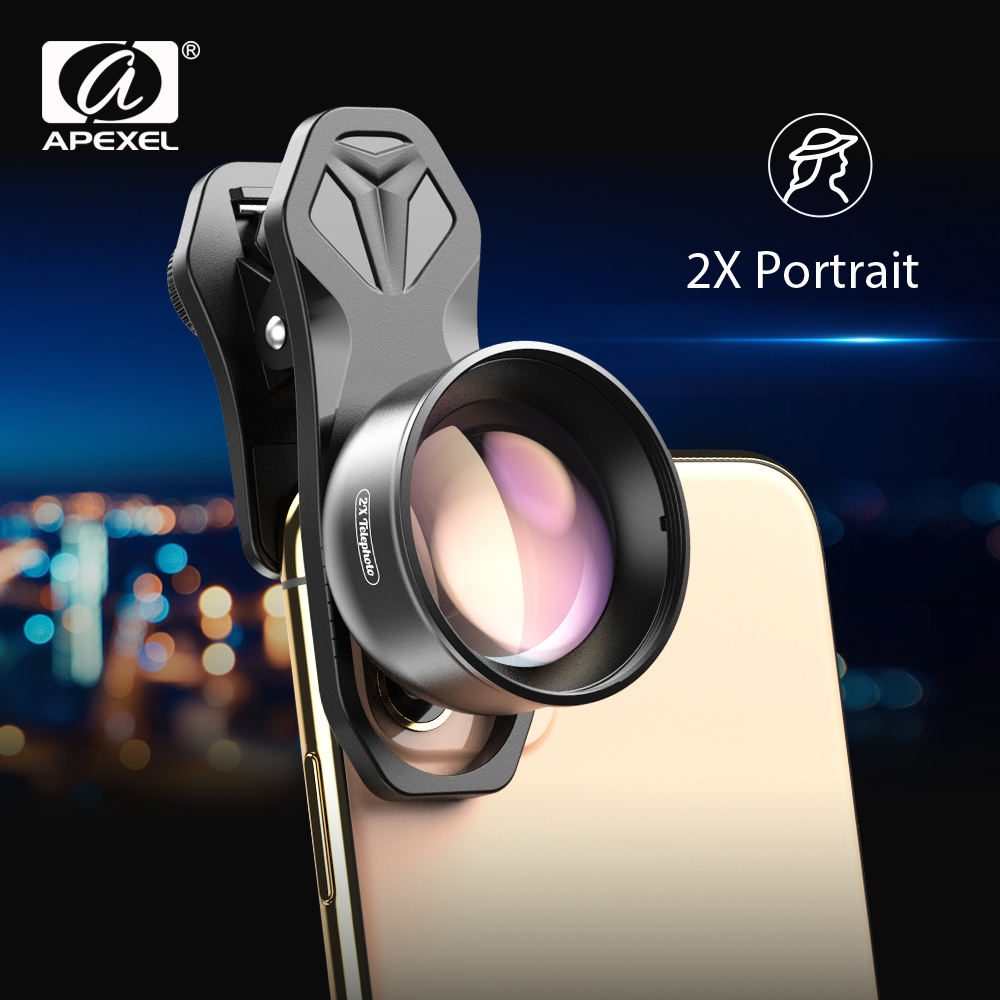 APEXEL 2X ポートレート望遠鏡レンズプロフェッショナル望遠ズーム CPL スターフィルター iPhone サムスンすべてのスマートフォンドロップシッピング