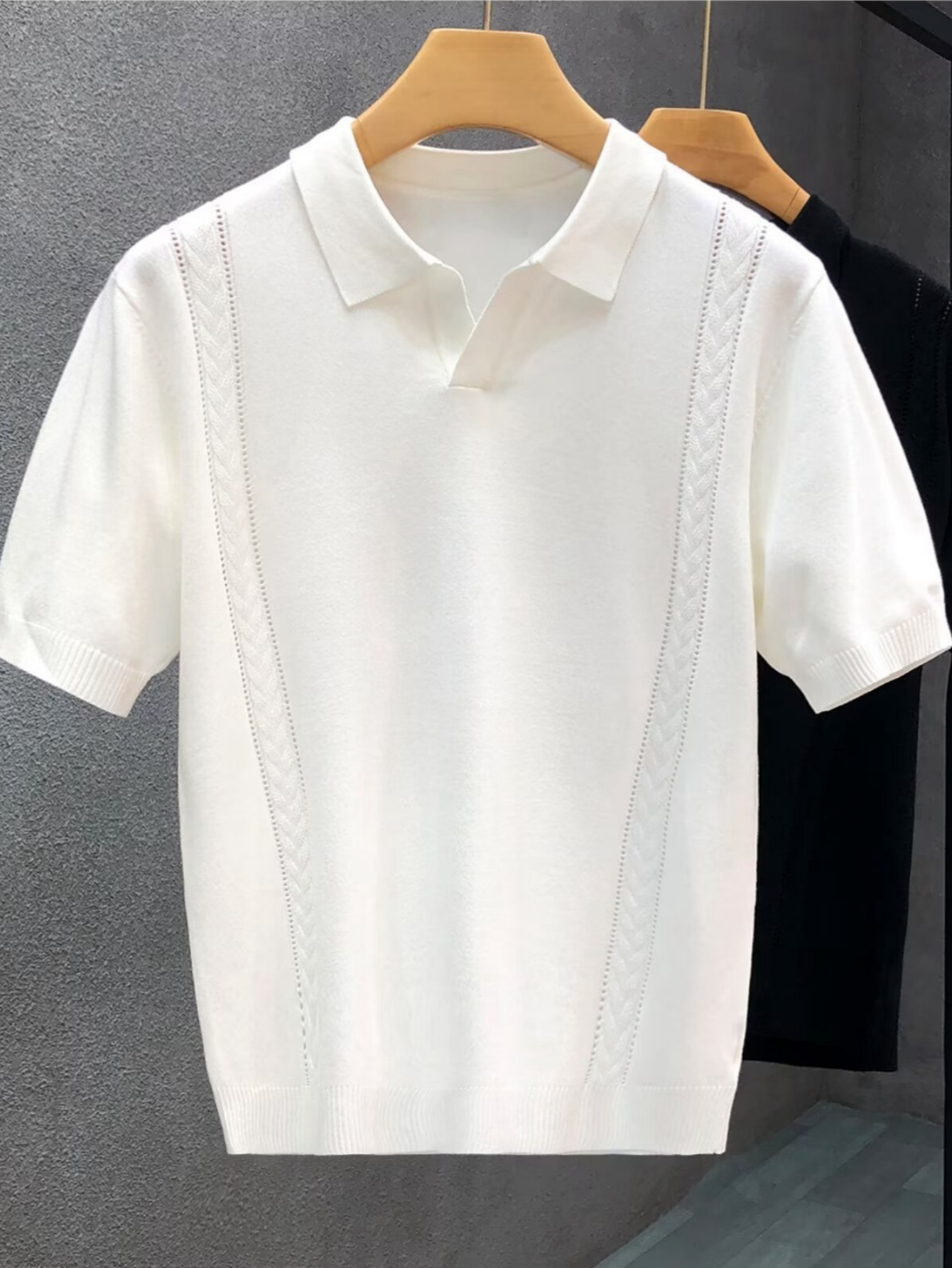 LVLAEA Wholesale Men Summer T-shirt Thin Knitted Ice Silk Short Sleeve 2025 New Youth Luxury Style Lapel Short-sleeved POLO Shir