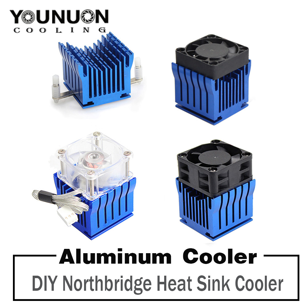 1Pcs DIY Aluminium Northbridge Heatsink Cooler Motherboard Radiator with 40mm Fan 12V 40x40x10mm 40x40x20mm Cooling Fan