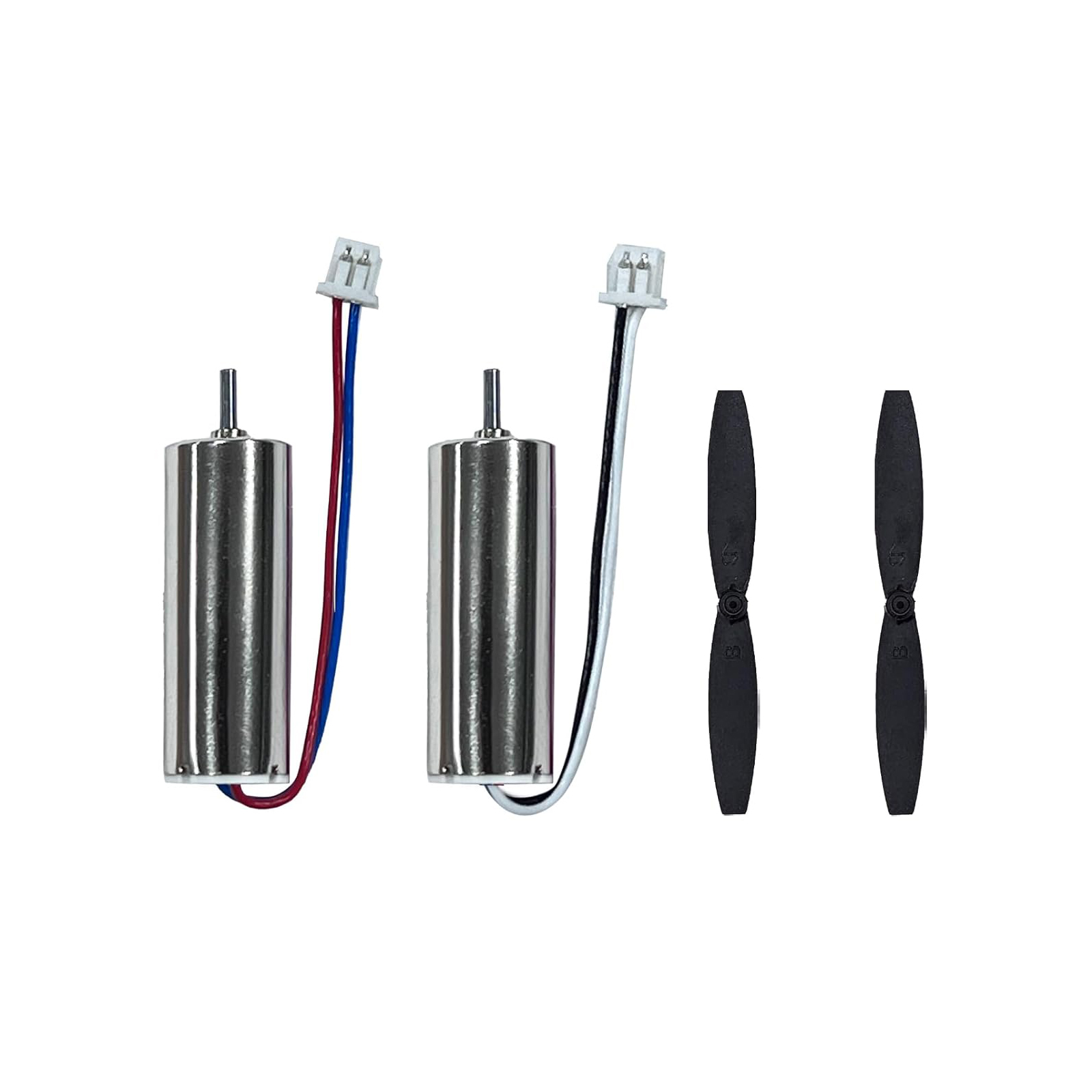 2 個 45000KV ブラシ付きモーターとプロペラキット F22 戦闘機 RC 飛行機に対応、3.7V 中空カップモーター、1.25 コネクター付き