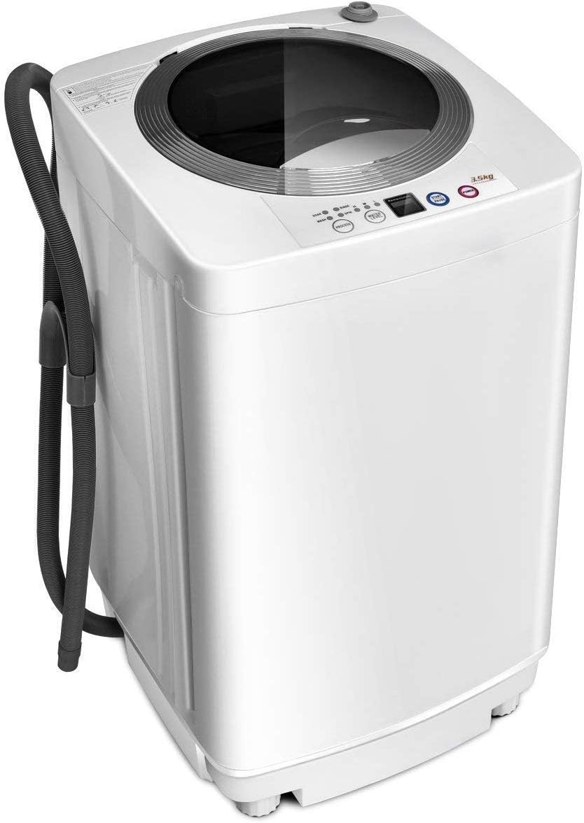 Portable Full Automatic Washer and Dryer for Apartment, RV, Dorm - 8LBS, Built - in Pump Drain