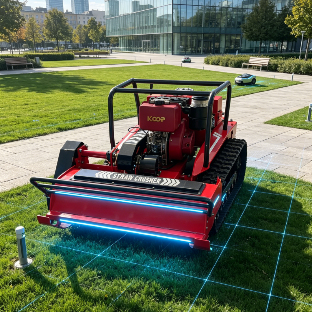 低木、いばら、芝生用のカスタマイズされた芝刈り機トラックタイプの高出力家庭用芝刈り機