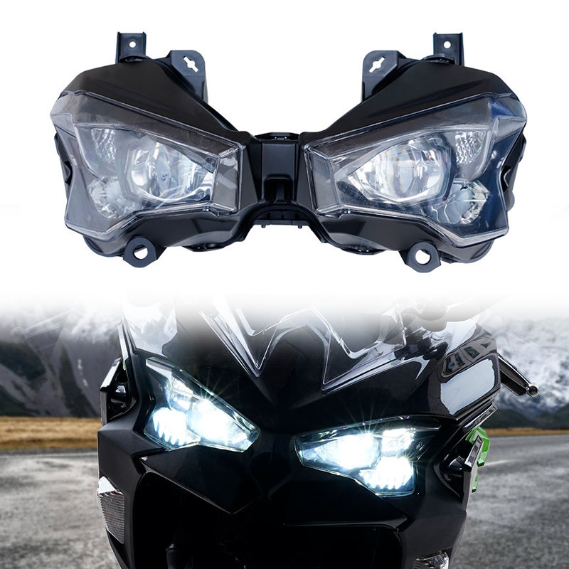 高品質オートバイ LED ヘッドライトハイ/ロービーム DRL ランプ付き Kawasaki Ninja500 2024 2025 LED ヘッドライトアセンブリ