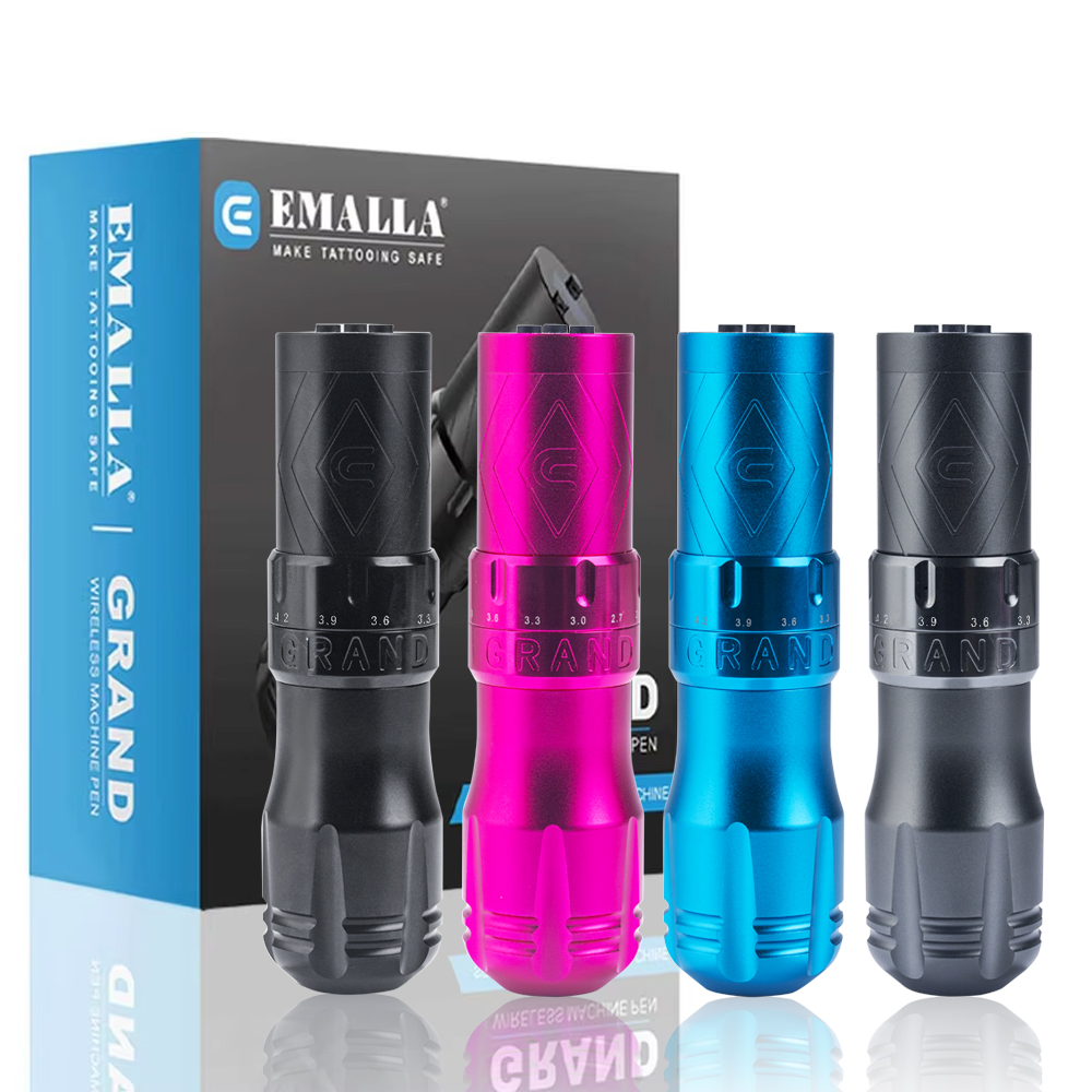 EALLA GRAND ワイヤレスタトゥーペンマシン調整可能な 7 ストロークブラシレスモーター 1800mAh タトゥーアートメイクペンマシンの供給