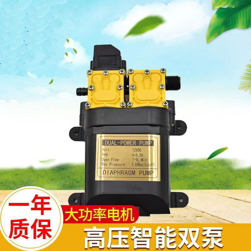12V DC 高圧農業用ウォーターポンプ 7A 10L/分デュアルコア自動噴霧器ポンプ農場灌漑用