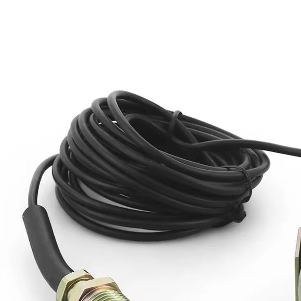12V 機械式水温計 2 "52MM 50-120℃/130-250℉ 手動アラーム黄色ライト NPT 1/2 水温計