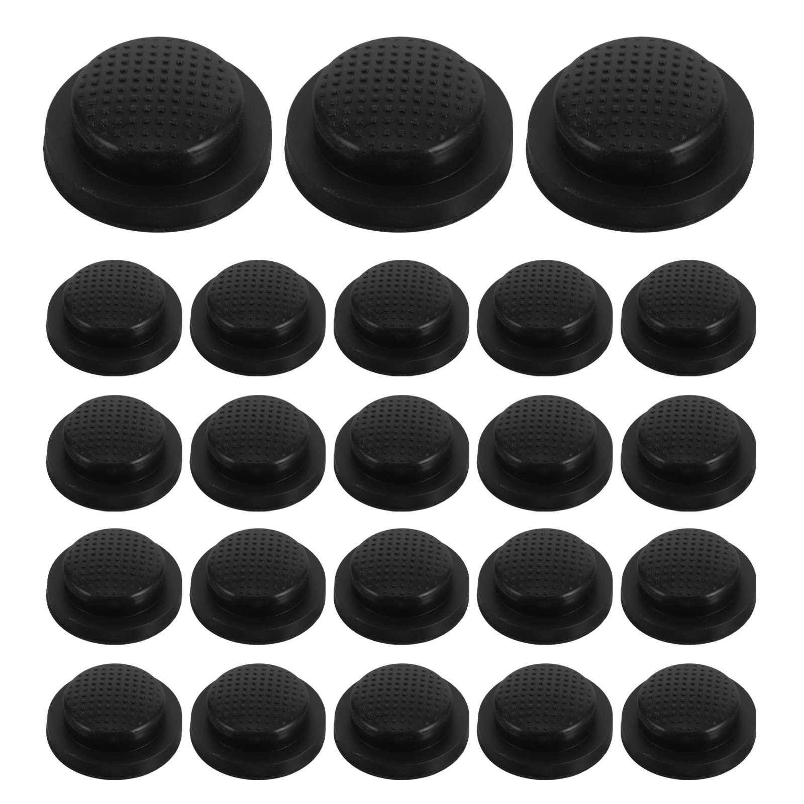 30Pcs Flashlight Switch Cap Silicone Rubber Waterproof Push Button End Cap for Position Power Toggle Switches