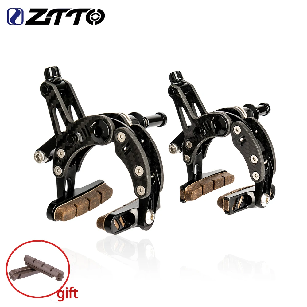 ZTTO カーボンロードバイクブレーキデュアルピボットキャリパー 158 グラム究極の軽量サイドプルリムブレーキ C クリッパー EE クラボン靴付き