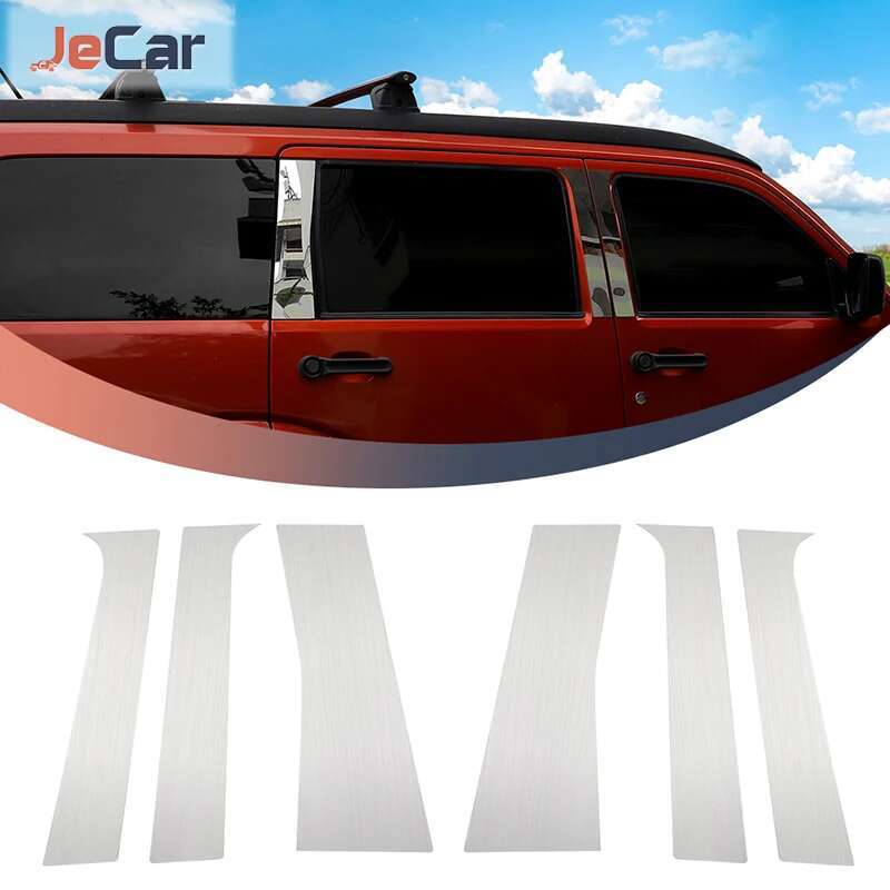 JeCar 車の窓センターピラーカバー飾りステンレス鋼ダッジニトロ 2007-2012 車外装モールディングアクセサリー