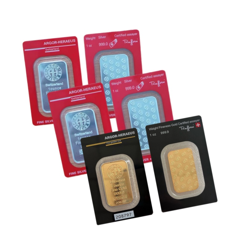 非磁性金メッキ地金インゴット 1 オンス/2.5g/5g/10g/20g/50g/100g 密封真鍮バー、固有のシリアル番号。記念品
