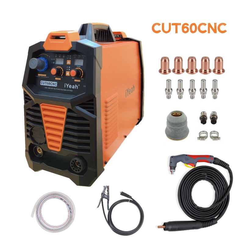 CNC 非 HF パイロットアーク CUT65 CNC iYeah プラズマカッター 110 V/220 V 65A IGBT マシン PT60/PTM60 ストレートトーチ簡単切断 25 ミリメートル