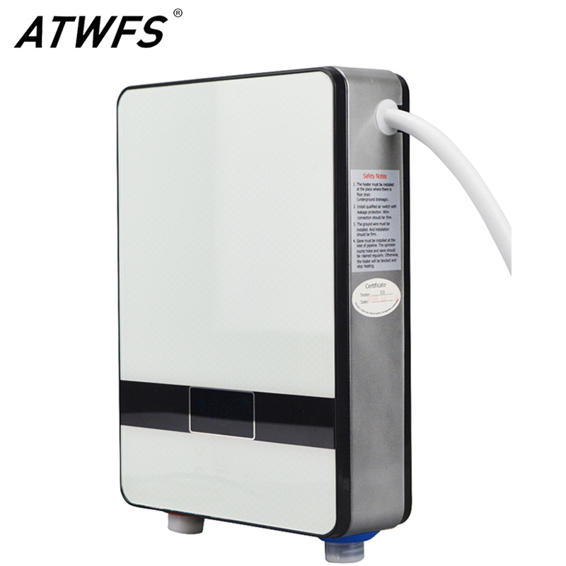ATWFS 高品質インスタントタンクレス給湯器 6500 ワット 220v サーモスタット誘導ヒータースマートタッチ電気ヒーターシャワー