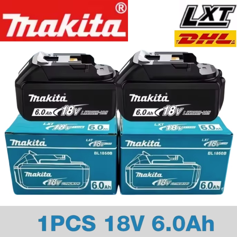 純正マキタ 18V LXT 6.0Ah リチウムイオン充電式バッテリー、BL1840 BL1850 BL1860 電動工具バッテリーの交換用