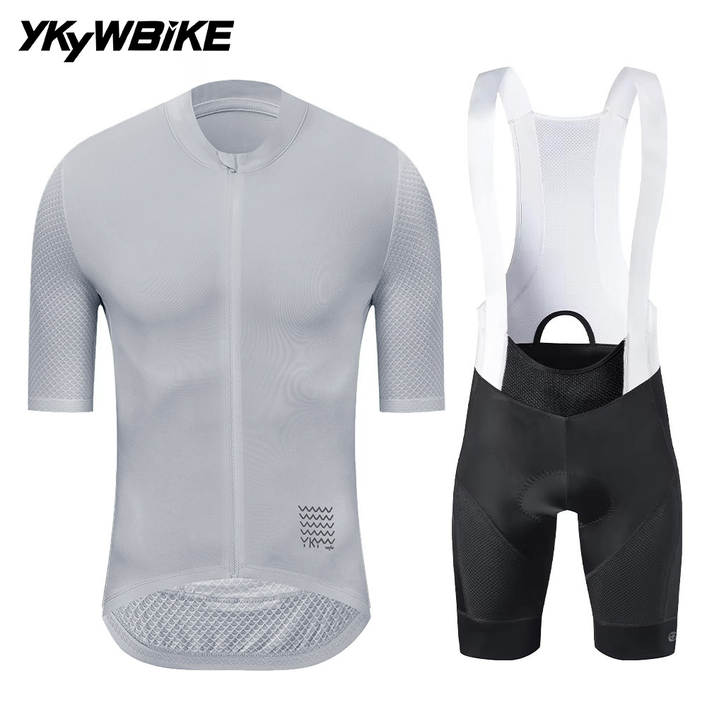 YKYWBIKE メンズサイクリングセット夏サイクリングジャージキットロードバイク服自転車服乗馬マイヨサイクリング服