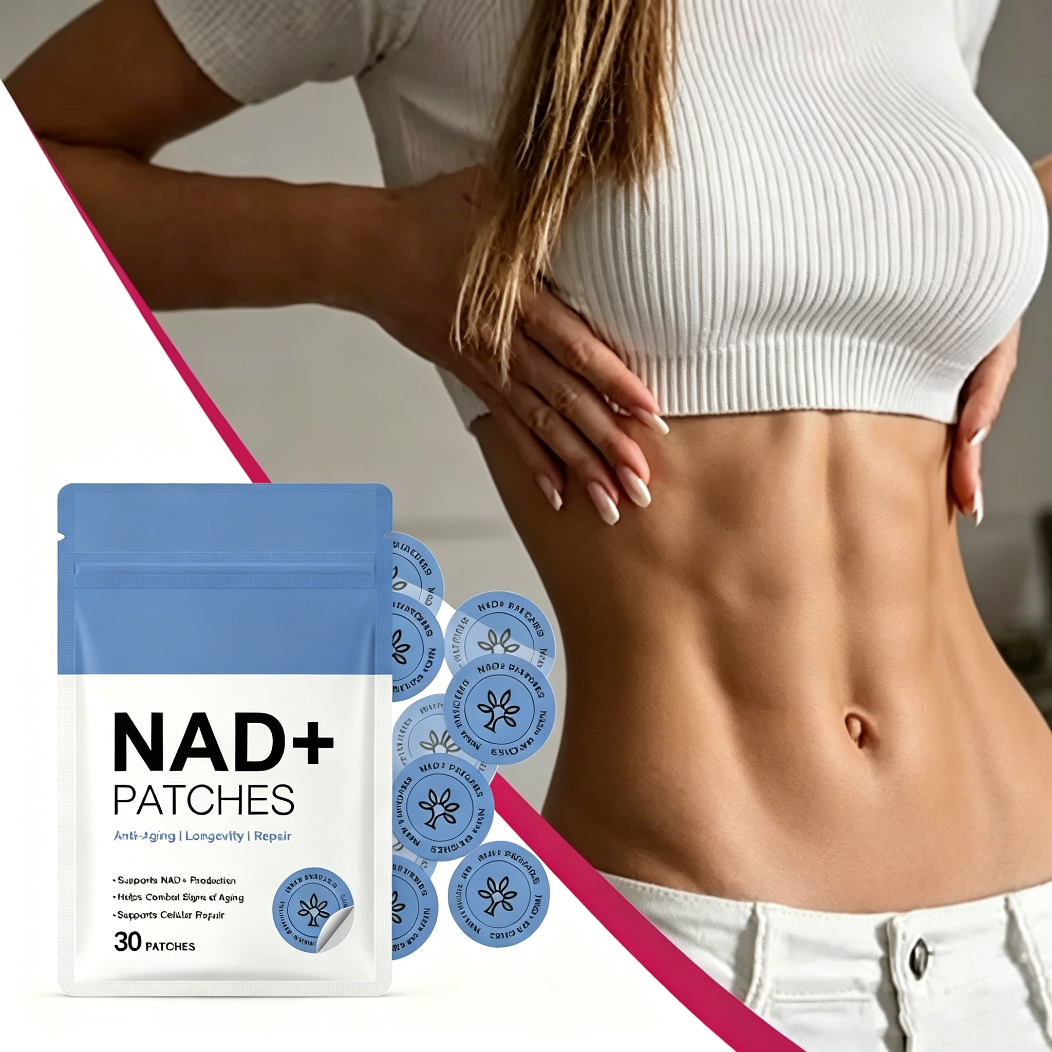30 個 NAD ボディ管理パッチ使いやすい肌に優しい毎日のボディケアサポートステッカー毎日のウェルネス使用