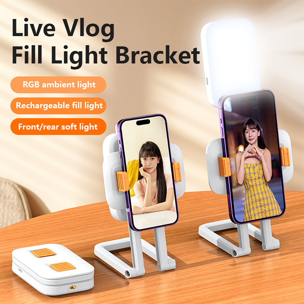 便利な電話フルカラー RGB 補助光ポータブル Led ライトリング三脚 Selfie LED ライト写真ビデオ撮影ライト
