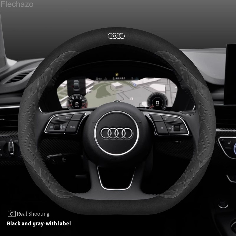車のステアリングホイールカバーアウディ ABT A1 A2 A3 A4 A5 A6 A7 A8 Q2 Q3 Q4 Q5 Q7 Q8 TT RS3 RS4 RS5 RS6 RS7 S3 S4 S5 S6 S7 S8 S ライン