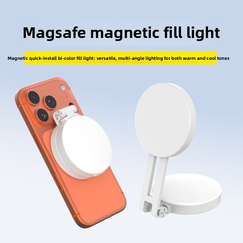 Magsafe 電話 LED リングライト ポータブル 二色調光可能 Selfie フィルライト ライブストリーム Vlog 写真撮影用