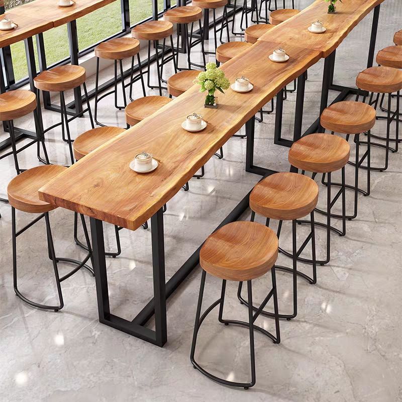 MOMO モダンなシンプルな椅子木製スカンジナビア家庭用バースツールフロントコーヒーレジャーレストラン鉄ハイチェアバーテーブル