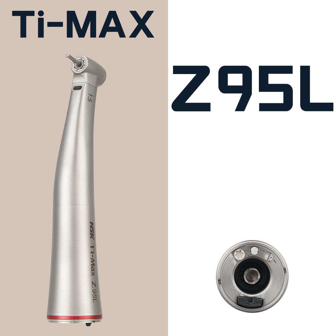 NSK Ti-MAX Z95L 1:5 増加速度クワトロスプレー最小ヘッドプッシュボタンレッドリング歯科コントラアングルハンドピース LED 歯科
