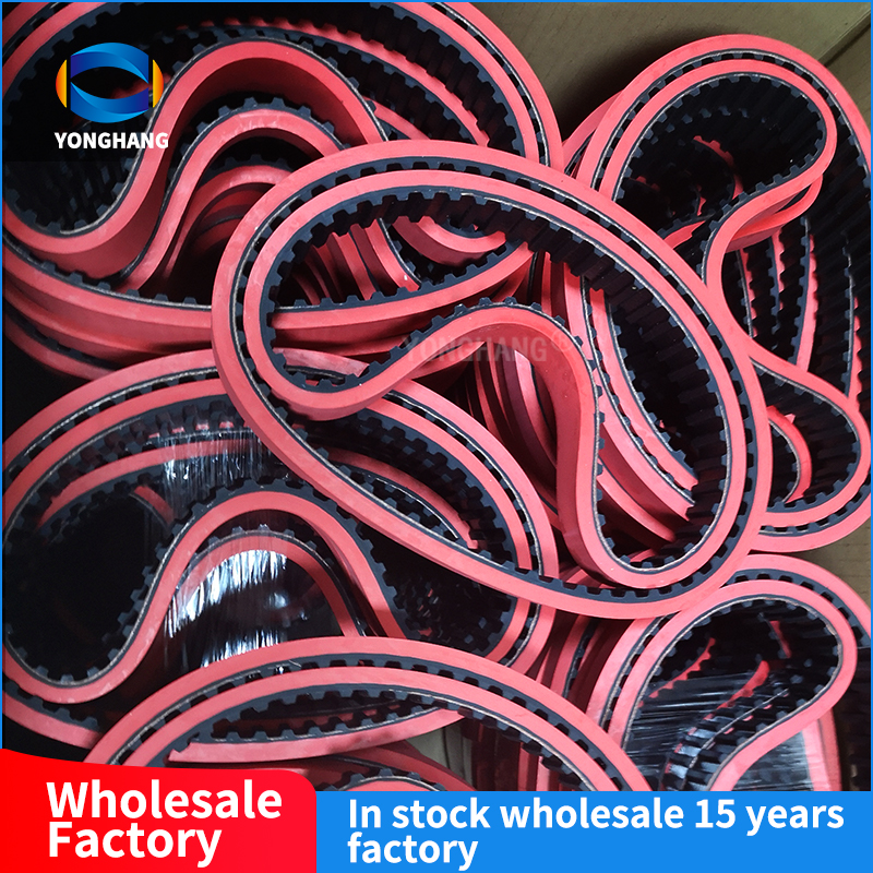 T10-480 T10-560 225L100 255L100 270L100 240L100 300L100 シームレスプルダウンタイミングベルト歯ベルトとレッドコーティング