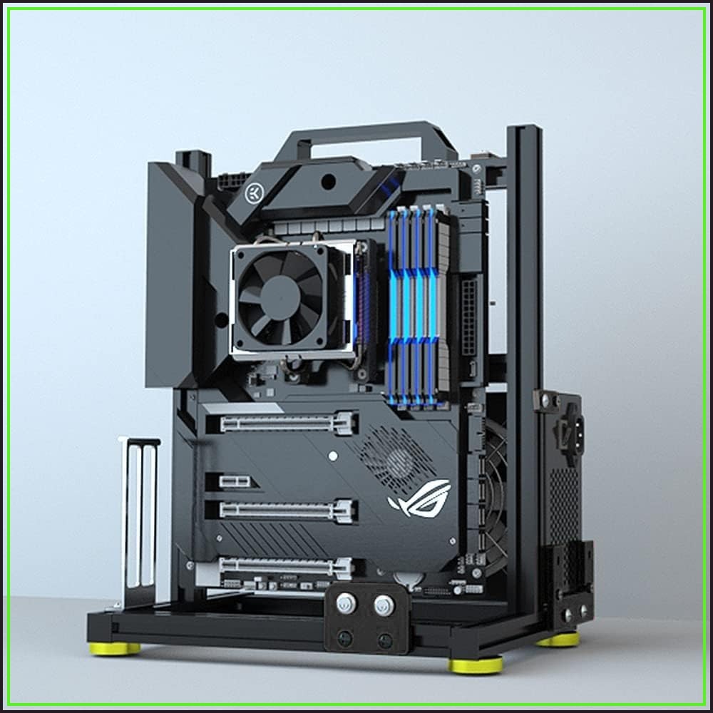 オープンエアPCテストベンチフレーム、DIYコンピュータケースラック、ITX ATX MATX EATXをサポート、アルミニウム合金シャーシ