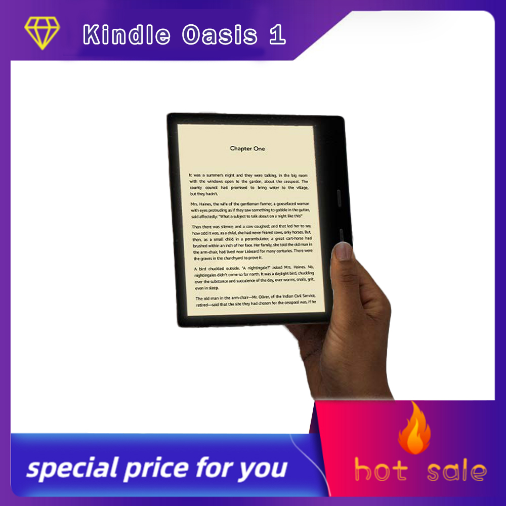 オリジナルの中古 Kindle Oasis 1 電子リーダー、金属ボディ バックライト付き、夜間読書用超薄型