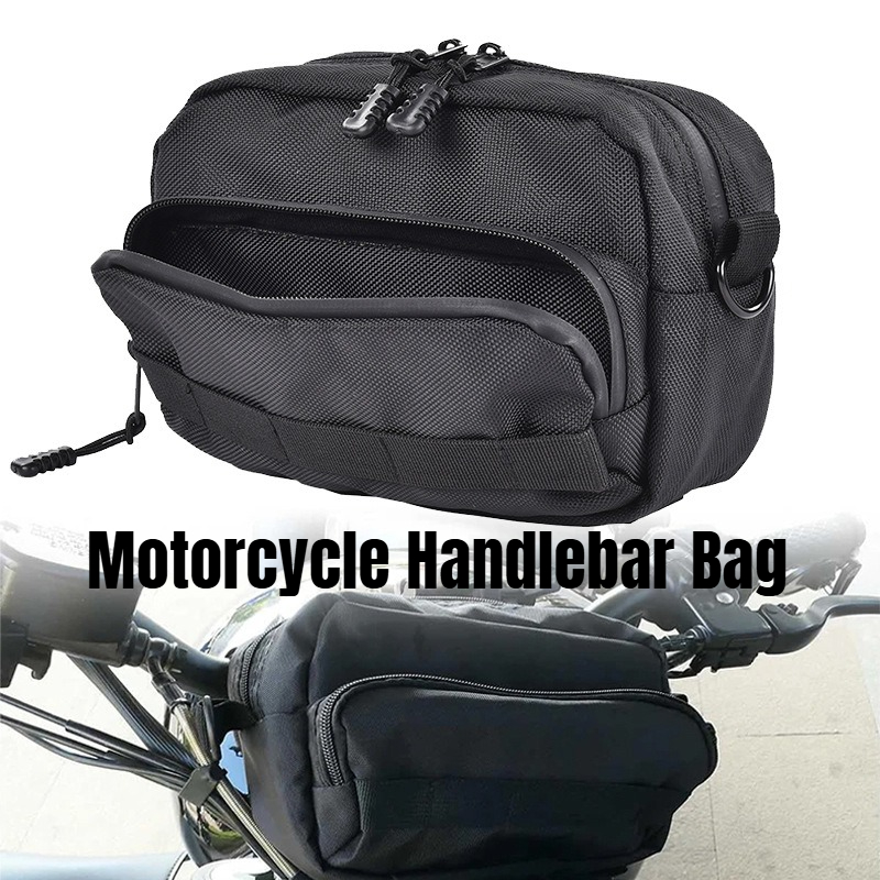 オートバイのハンドルバーバッグ防水ユニバーサルバイクフロントフォーク収納ポーチクロスボディショルダーミニメッセンジャーパック