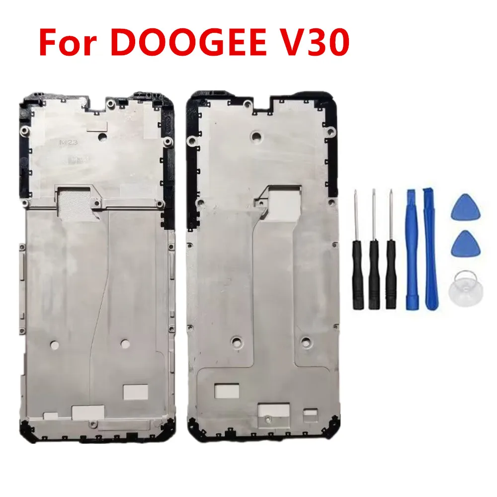 新オリジナル Doogee V30 6.58 ''携帯電話フロントミドルフレーム金属ハウジング部品サポート金属ケース耐久性