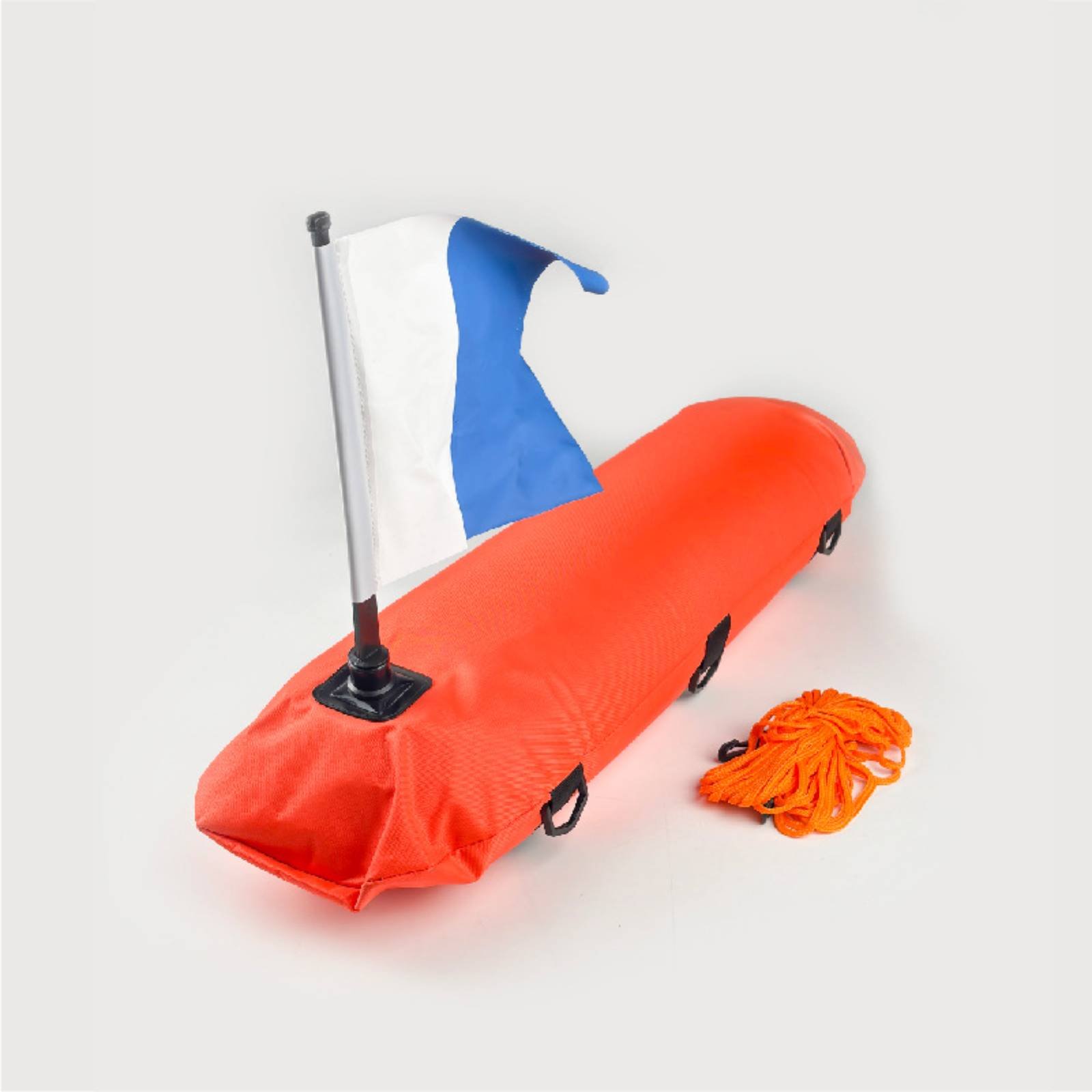 インフレータブル魚雷ブイ PVC 魚雷ダイビングブイ スピアフィッシングブイ 高視認性フローティング安全マーカーロープ付き ダイビング用