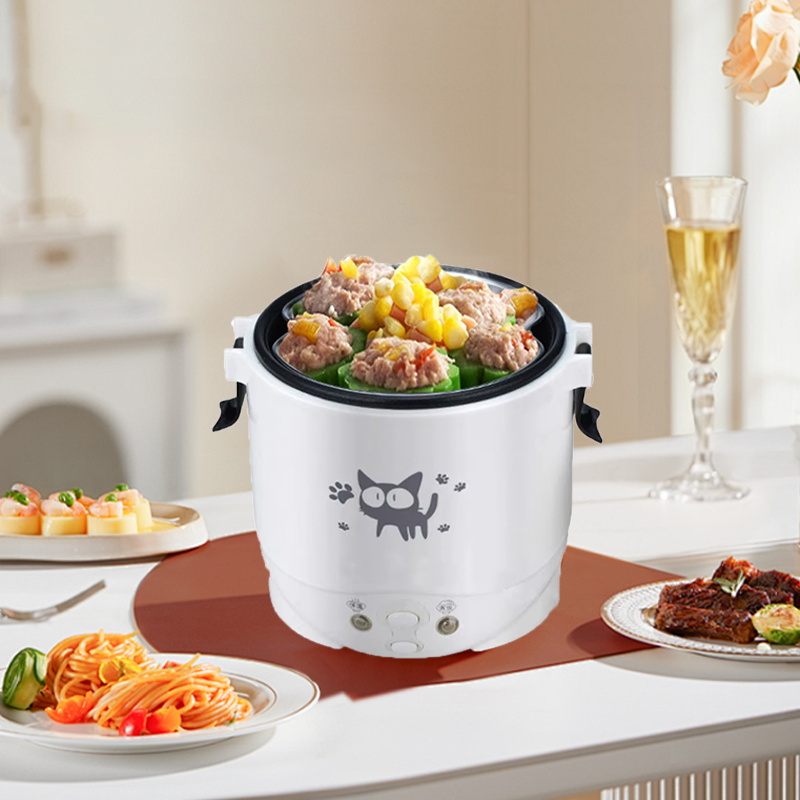 ポータブル電気ミニ炊飯器 MultiCooker 炊飯器家庭用 220V 車 12V トラック 24V 調理機弁当箱ウォーマー