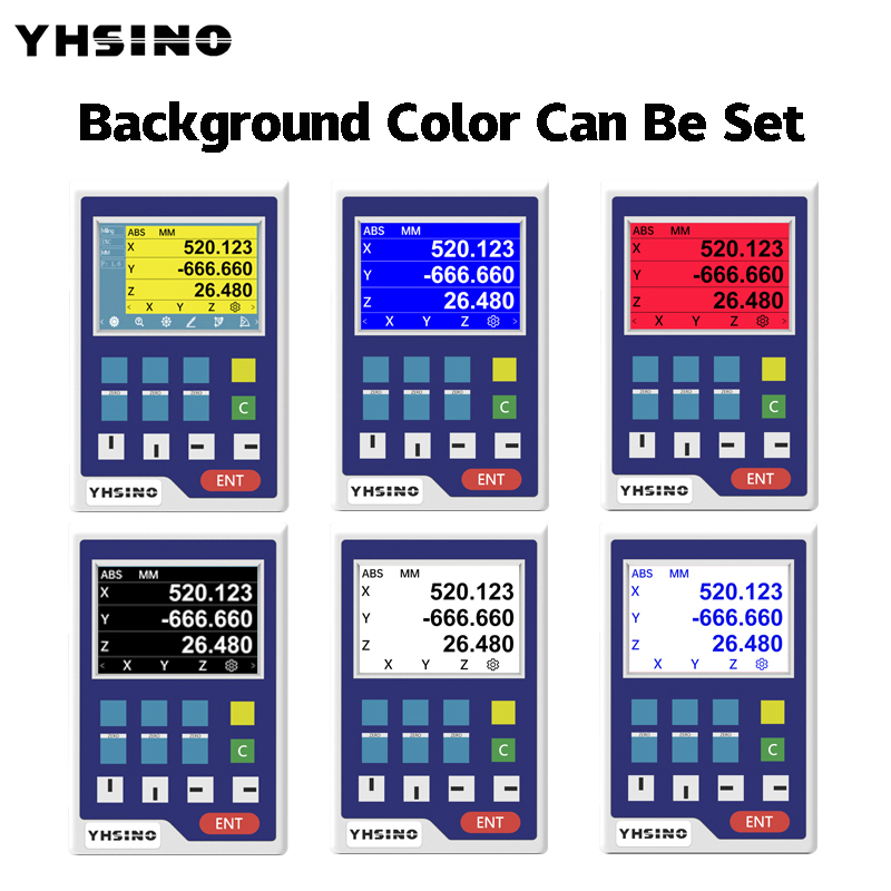 YHSINO ミニ 2 軸/3 軸 LCD DRO YH800-2A YH800-3A 14 言語 TTL DB9、AC80-240V 旋盤用多機能デジタル読み出し