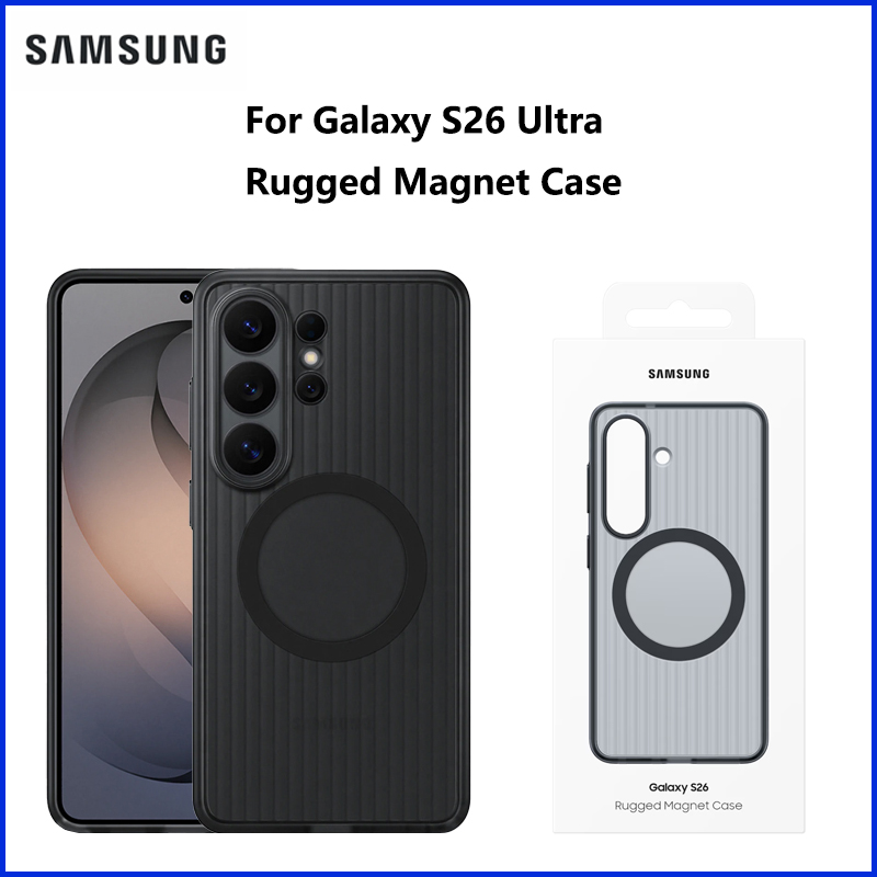オリジナル Samsung Galaxy S26 Ultra 頑丈なマグネット スマートフォン ケース EF-RS948 Galaxy S26 Ultra 用 磁気保護ケース付き