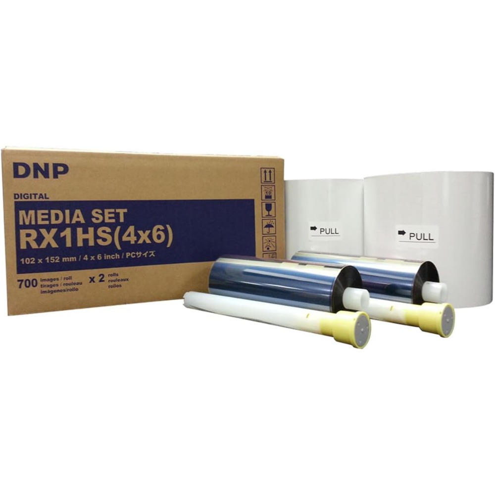 レストラン 4x6 染料昇華写真用紙 DS-RX1HS プリンタと互換性あり 1 ロールあたり 700 枚プリント 2 ロールケース