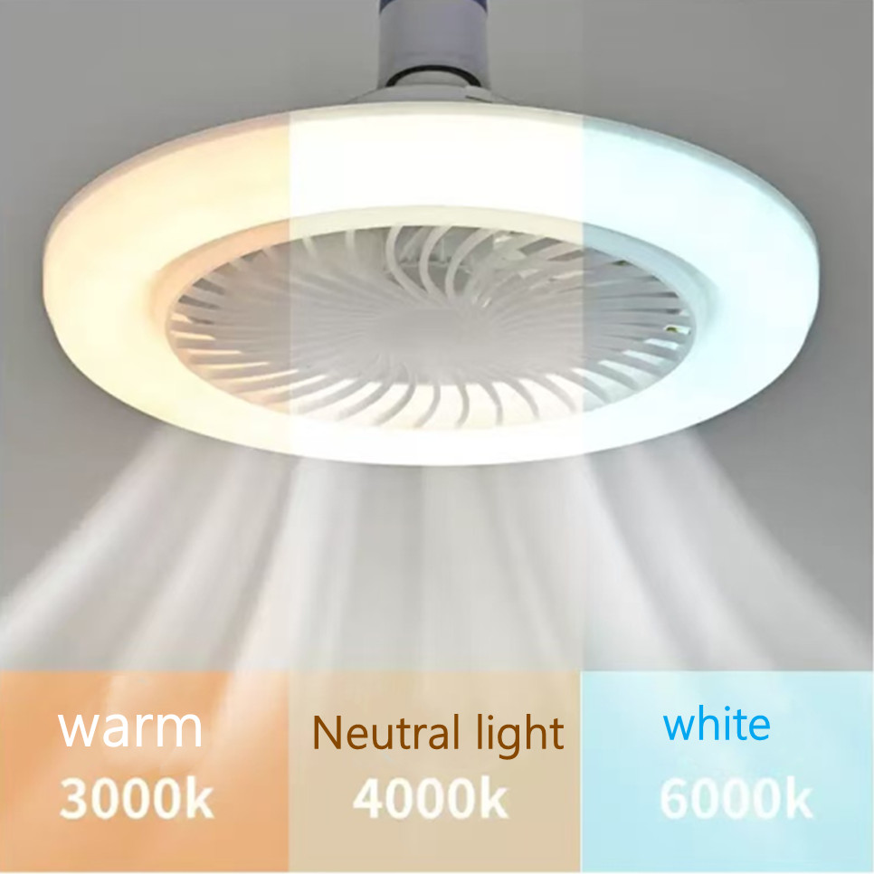 2 In 1 シーリングファンランプ 3 速度調整可能な E27 ベース無限調光可能リビングルーム寝室研究 LED 照明ライト