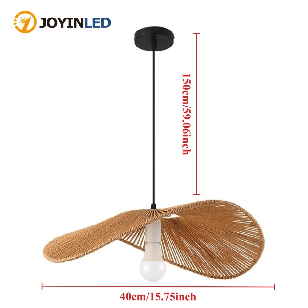 JOYINLED 現代紙シャンデリア籐ペンダント照明 40 センチメートル高さ調節可能な吊り下げ照明器具キッチン廊下